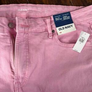 Old Navy Pink Wide-Leg Jeans